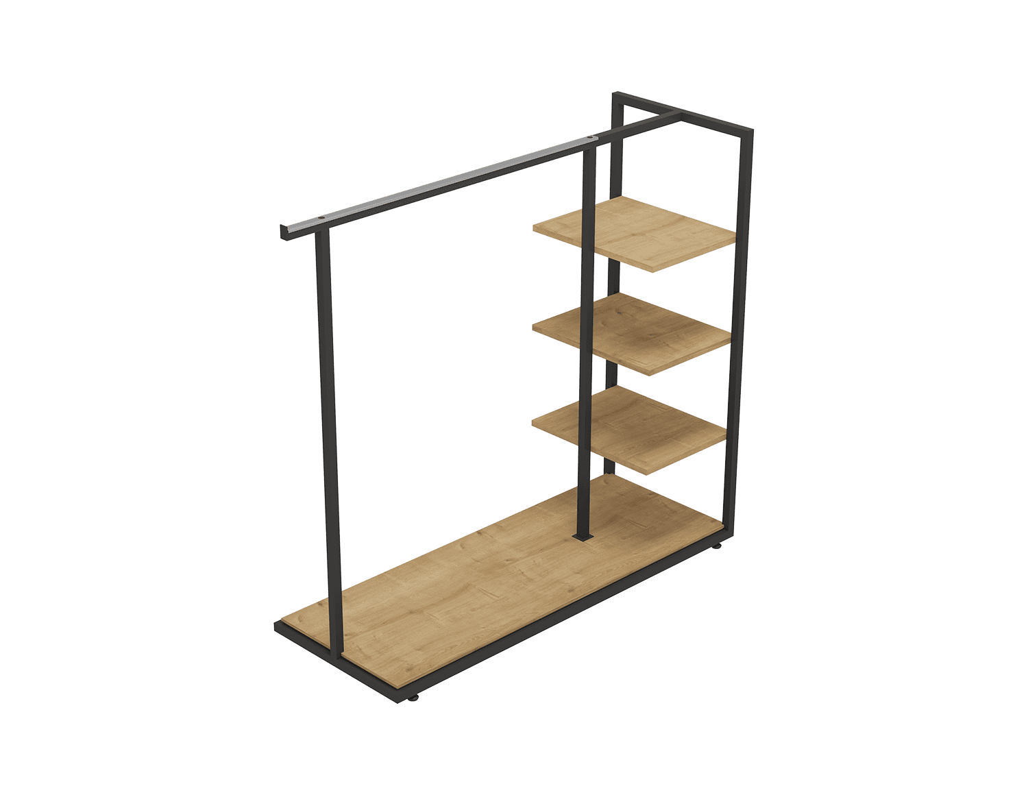 HANGER STAND WITH 3 SHELVES