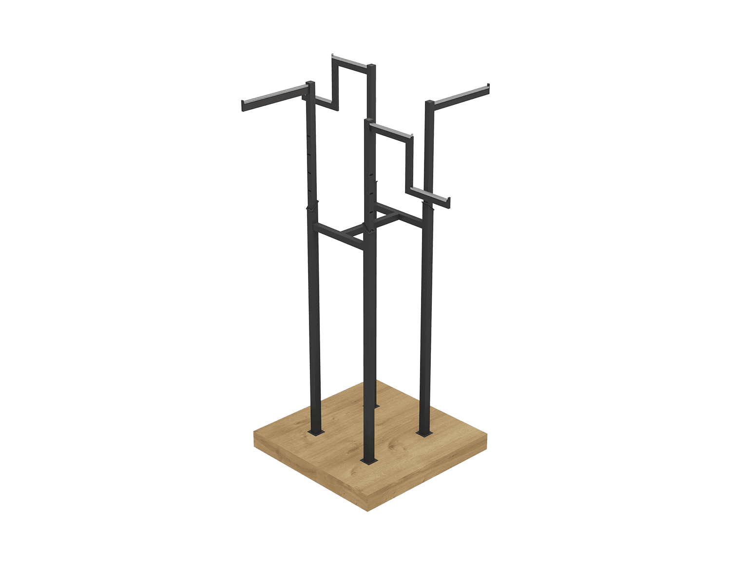 4 WAY HANGER STAND WITH BASE